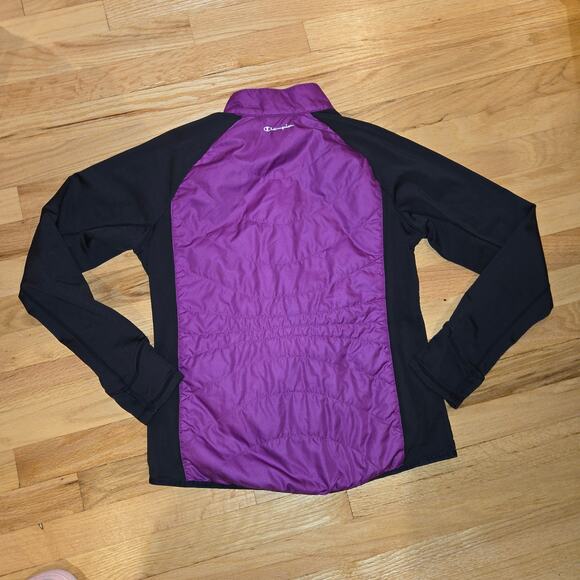 Champion womens zippered jacket sz L black fushia - Picture 6 of 7